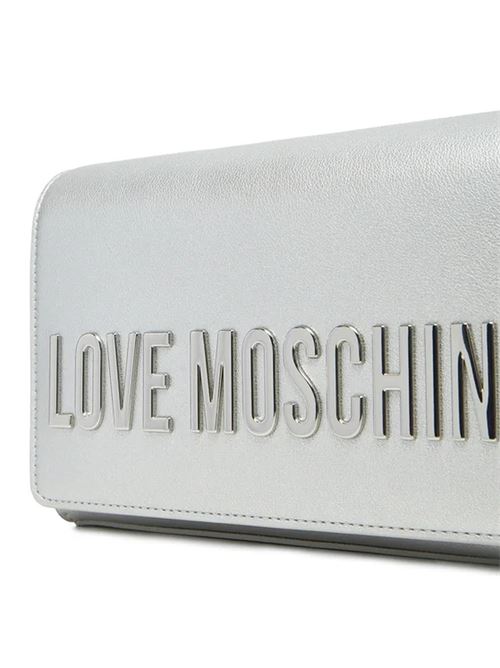 BORSA PU GRS METALLIC SILVER LOVE MOSCHINO | JC4103PP1MKD1/96B